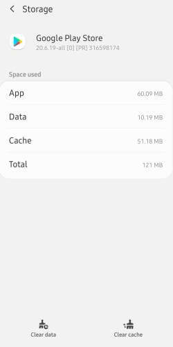 Click Clear Data and Cache