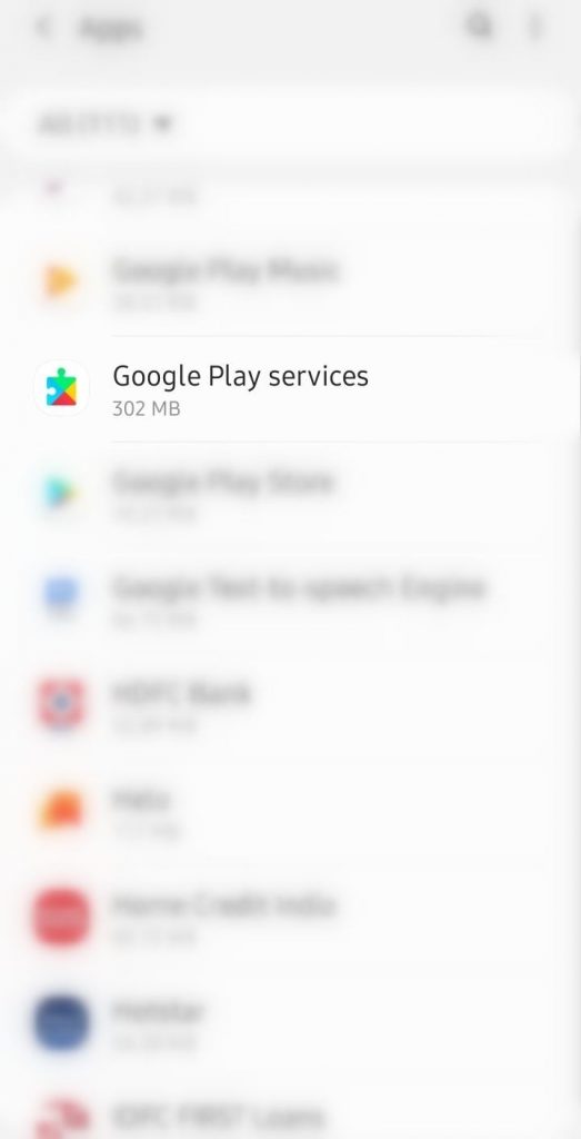 Click on Play Services