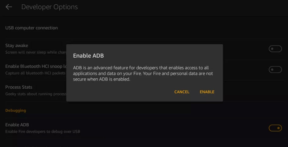 Enable ADB--Google Play Store on Kindle Fire