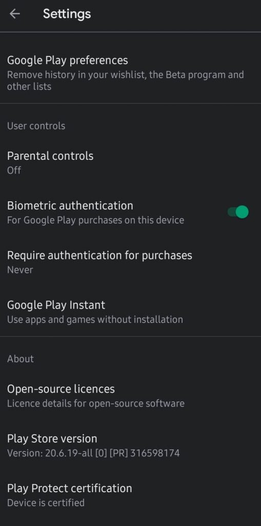Play Store Version