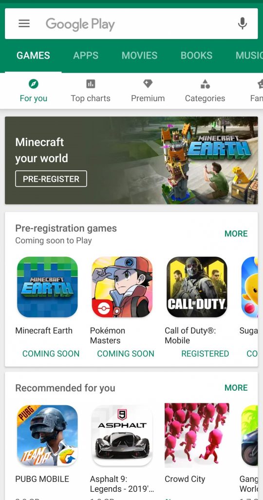 Play Store on Android