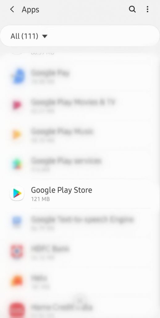 Select Google Play Store 