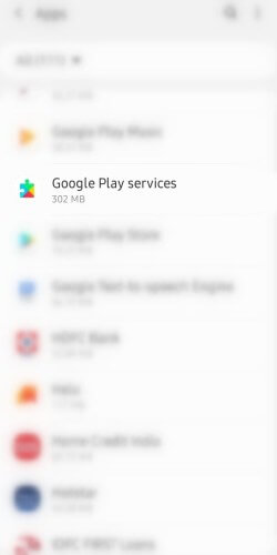 Tap on Google Play Services